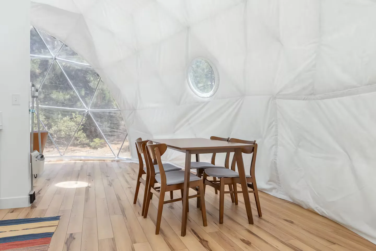 Dining area inside the dome