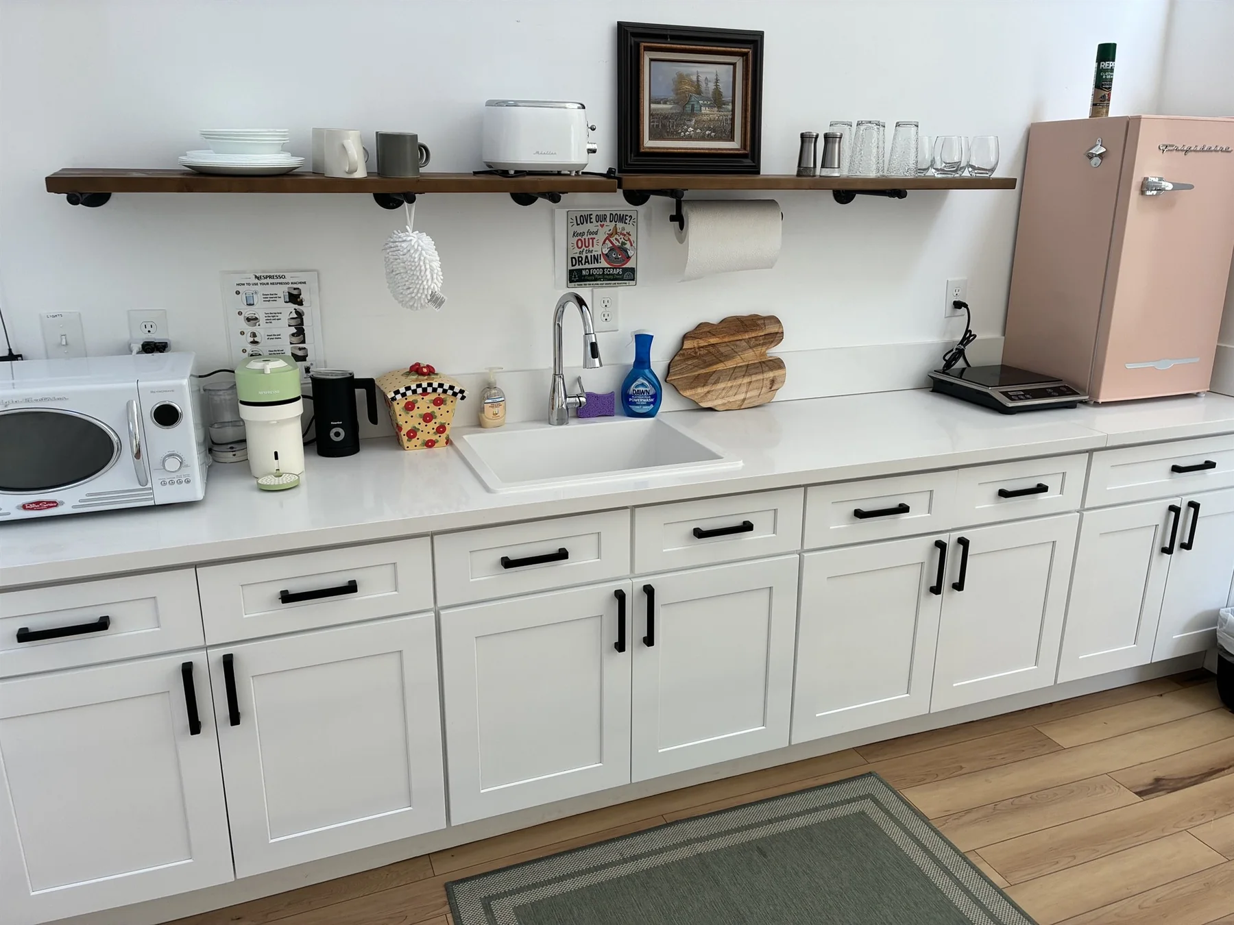 Kitchenette inside the dome